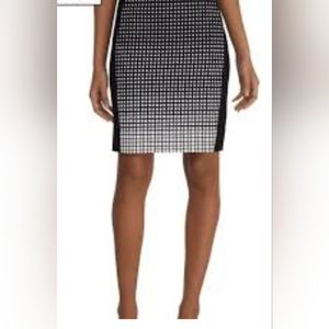 White House Black Market Black & White Skirt.  Size 8